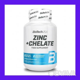 
Витамины BioTech USA Zinc Chelate, витамины цинк BioTech, витамины цинк хелат б. . фото 1