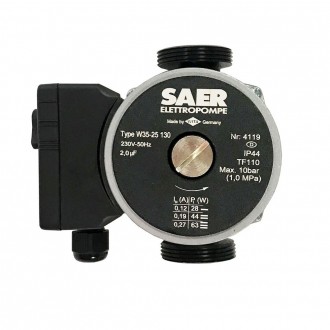 Saer W35-25 130 циркуляционный насос с регулируемой скоростью предназначенный дл. . фото 3