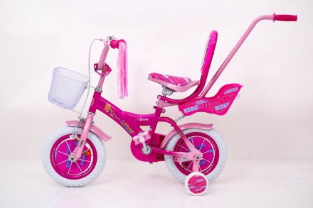 Детский двухколесный велосипед для девочки с корзинкой 12 дюймов BEAUTY 19ВВ01-1. . фото 5