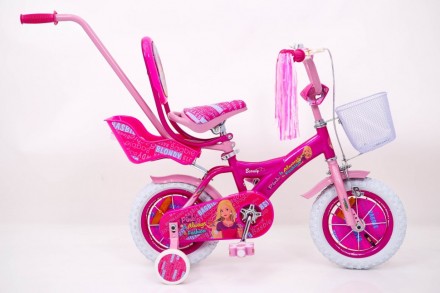 Детский двухколесный велосипед для девочки с корзинкой 12 дюймов BEAUTY 19ВВ01-1. . фото 3