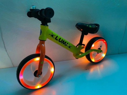 Беговел велобег алюминиевая рама колеса светятся 12 дюймов BALANCE TILLY 12 Lumi. . фото 4