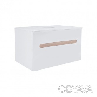 Тумба подвесная Qtap Virgo 800х476х469 White/Whitish oak со столешницей QT1879TP. . фото 1