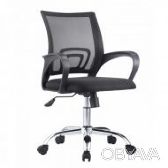 Офісне крісло з чорною сіткою, поліпропіленовий каркас чорного кольору, оббивка . . фото 1