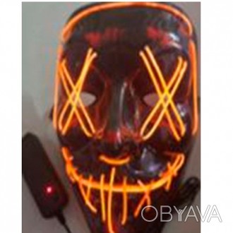 Аксессуары для праздника MK 4718 (36 шт) хэллоуин,маска19см, свет,микс вид,на ба. . фото 1