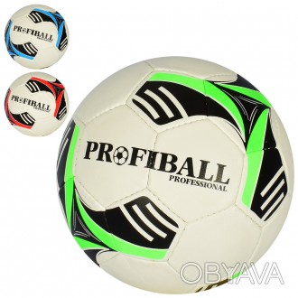 Мяч футбольный 2500-138 размер 5, ПУ1,4мм, ручная работа, 32панели, 410-430г, 3ц. . фото 1