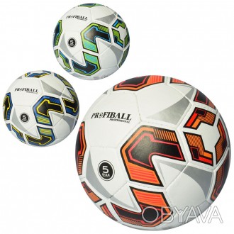 Мяч футбольный 3000-43 размер 5, ПУ1,4мм, 32панели, ручная работа, 400-420г, 3цв. . фото 1