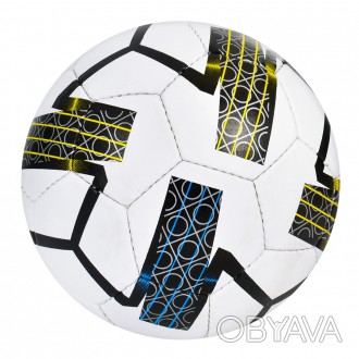Мяч футбольный 2500-227 размер5,ПУ1,4мм, 4слоя,32панели,ручная работа,400-420г,1. . фото 1