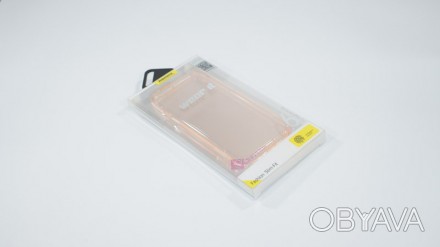 Чехол REMAX Защитный , прозрачный , прорезиненный , для iPhone 6 / 6S , розовый