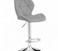 Високий барний стілець, матеріал сидіння і спинки екошкіра, хромована металева о. . фото 2