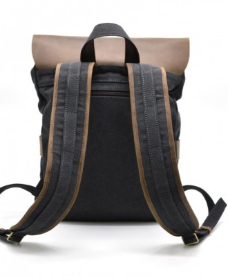 Практичный рюкзак унисекс парусина+кожа RG-9001-4lx бренда TARWA. Превосходная м. . фото 5