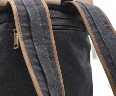 Практичный рюкзак унисекс парусина+кожа RG-9001-4lx бренда TARWA. Превосходная м. . фото 6
