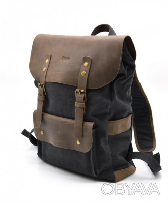 Практичный рюкзак унисекс парусина+кожа RG-9001-4lx бренда TARWA. Превосходная м. . фото 1