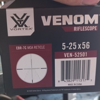 Прицел Vortex Venom 5-25x56 FFP, приц. сетка EBR-7C MRAD, под кольца 34 мм
 
Нов. . фото 5