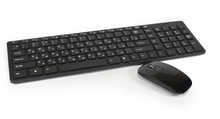Стильный удобный комплект K06, состоящий из беспроводной клавиатуры с плоскими р. . фото 2