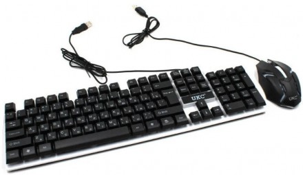 Комплект проводная клавиатура LED и оптическая мышь UKC M-416 5559
Комплект UKC . . фото 2