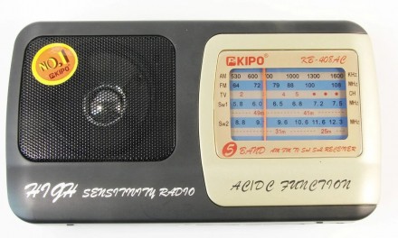 Радиоприемник Kipo KB-408ACРадиоприемник переносной, волновой fm радиоприемник, . . фото 3