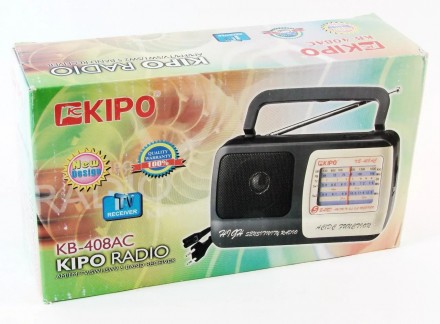 Радиоприемник Kipo KB-408ACРадиоприемник переносной, волновой fm радиоприемник, . . фото 5