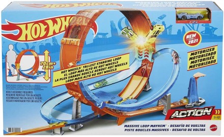 Трек HotWheels Гигантская петля Безумные столкновения затянет в настоящий вихрь . . фото 10