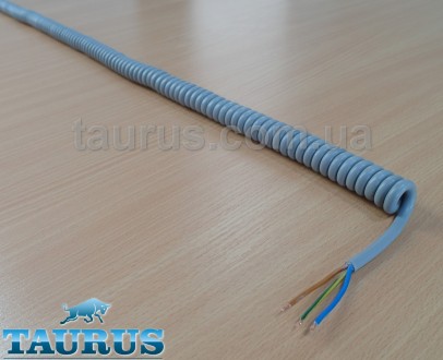 Кабель спиральный серого цвета ThermoPulse Gray Spiral Cable Long 150 cm. Гибкий. . фото 6