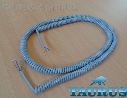 Кабель спиральный длинный серого цвета ThermoPulse Gray Spiral Cable Extra Long . . фото 3