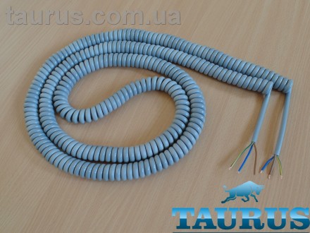 Кабель спиральный длинный серого цвета ThermoPulse Gray Spiral Cable Extra Long . . фото 2