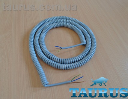 Кабель спиральный длинный серого цвета ThermoPulse Gray Spiral Cable Extra Long . . фото 4