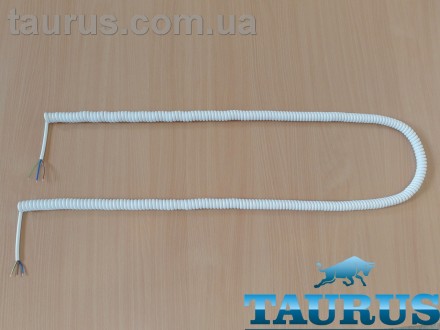 Кабель спиральный длинный белого цвета ThermoPulse White Extra Long 2m / 3x0.75 . . фото 7