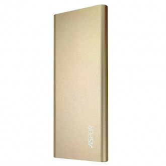 Внешний аккумулятор металлический Power Bank Aspor A383 10000mAh Gold
 
Оснащен . . фото 3