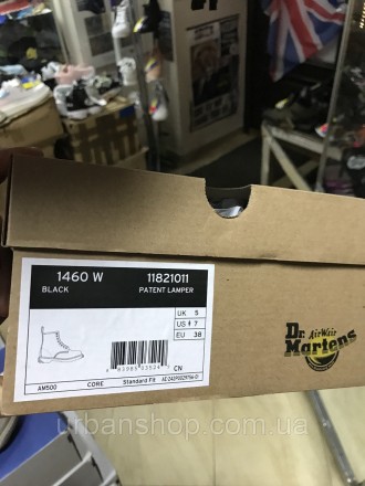 ОРИГІНАЛ! Черевики Dr.Martens 1460 W Black Patent DM11821011 (39 розмір) чорні. . . фото 8