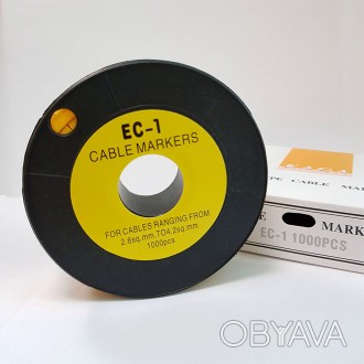 Кабельна маркіровка маркер EC-1 "0". . фото 1