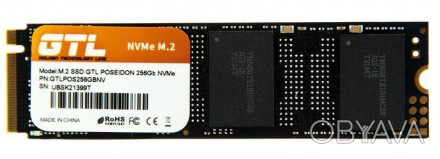 Новый Накопитель SSD M.2 256Gb, GTL Poseidon 3D TLC (GTLPOS256GBNV)Тип диска: SS. . фото 1