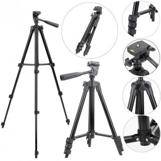 Штатив Tripod 3120Компактный и недорогой алюминиевый штатив для камеры или смарт. . фото 3