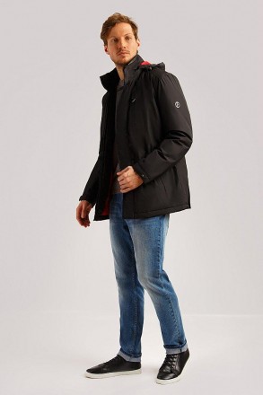 Куртка мужская демисезонная Finn Flare черная с функциональными нагрудными и бок. . фото 3