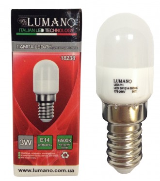 Лампа LED для холодильника 3W E14 6500К 270lm(56.4х22mm) TM LUMANO. Дніпро. фото 1 Лампа LED для холодильника 3W E14 6500К 270lm(56.4х22mm) TM LUMANO. Дніпро. фото 1