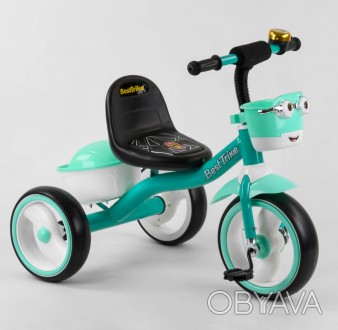 
Велосипед 3-х колёсный "Best Trike" мята, пена колесо EVA со светом и звуком, п. . фото 1