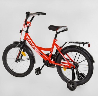 
Велосипед 18" дюймов 2-х колёсный Красный CORSO MAXIS ручной тормоз, звоночек, . . фото 4