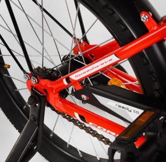 
Велосипед 18" дюймов 2-х колёсный Красный CORSO MAXIS ручной тормоз, звоночек, . . фото 9