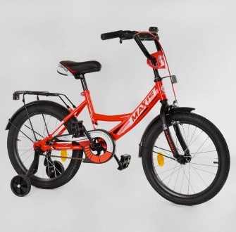 
Велосипед 18" дюймов 2-х колёсный Красный CORSO MAXIS ручной тормоз, звоночек, . . фото 2