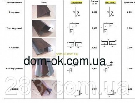 Для выбора цвета -ПЕРЕЙТИ В ГАЛЕРЕЮ ЦВЕТА
Комплектующие: Планки для металлосайди. . фото 5