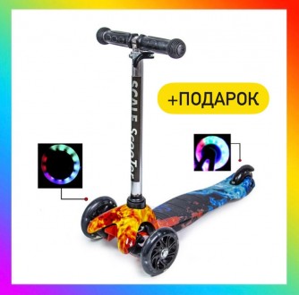 Трехколесный детский самокат Micro Mini Scale Scooter принт Чёрный Ice and fire. Одеса. фото 1 Трехколесный детский самокат Micro Mini Scale Scooter принт Чёрный Ice and fire. Одеса. фото 1