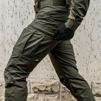 Прочные тактические брюки "DEFENDER" OLIVE из эластичной ткани с ремнём!
Констру. . фото 9