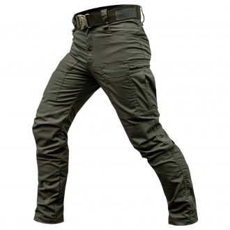 Прочные тактические брюки "DEFENDER" OLIVE из эластичной ткани с ремнём!
Констру. . фото 3