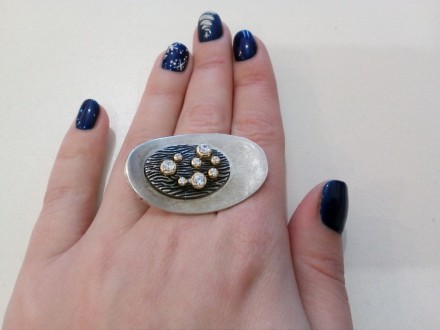 Предлагаем Вам купить великолепное авторское кольцо в серебре 925 пробы с золото. . фото 6