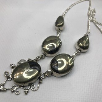 
Предлагаем Вам купить неповторимое ожерелье с натуральным пиритом в серебре: Ин. . фото 2
