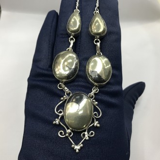 
Предлагаем Вам купить неповторимое ожерелье с натуральным пиритом в серебре: Ин. . фото 4