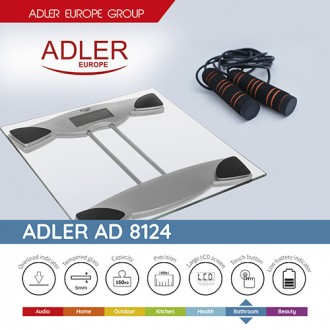Весы напольные Adler AD 8124
Точные электронные весы для ванной с максимальной н. . фото 8