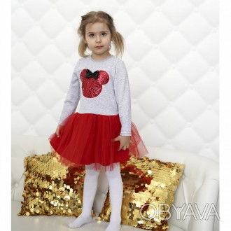 Красивое стильное платье для малышки , прекрасный выбор на любой праздник! Верх . . фото 1