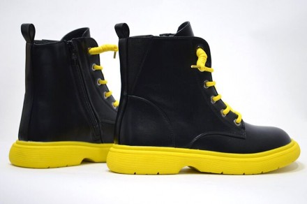 Ботинки KIMBOO арт.2206-3H, yellow sole, черный Материал наружный – качественная. . фото 7