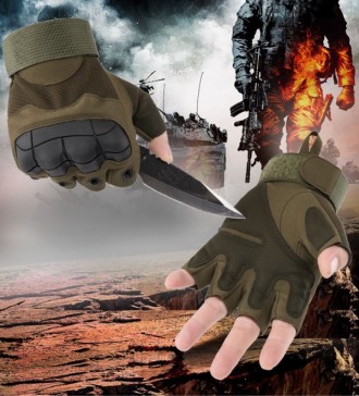Перчатки тактические с прочными защитными элементами позволяют избежать травмати. . фото 7