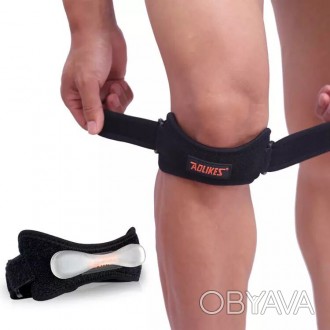 Фиксатор на коленный сустав снабжён силиконовым усилителем, который фиксирует со. . фото 1